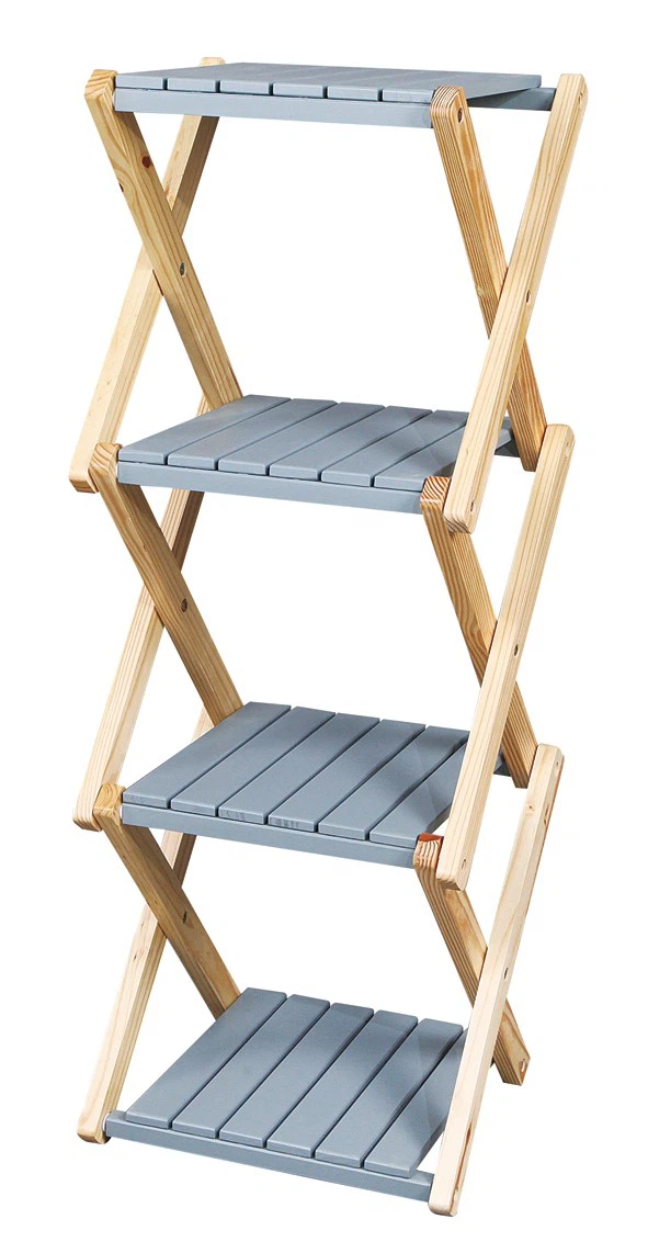 wooden Flower Pot Stand Folding Shelf5